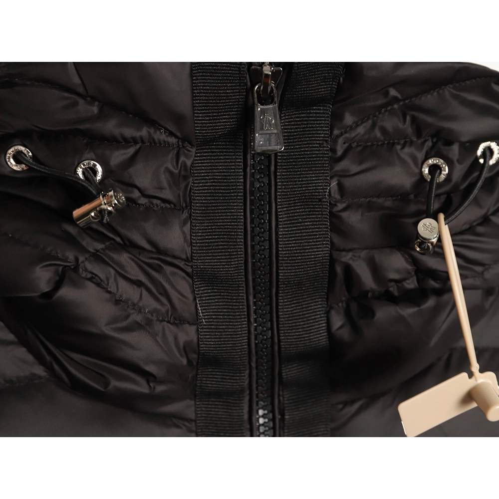 Moncler Patchwork Sleeve Knit Hooded Lightweight Down Jacket,Moncler