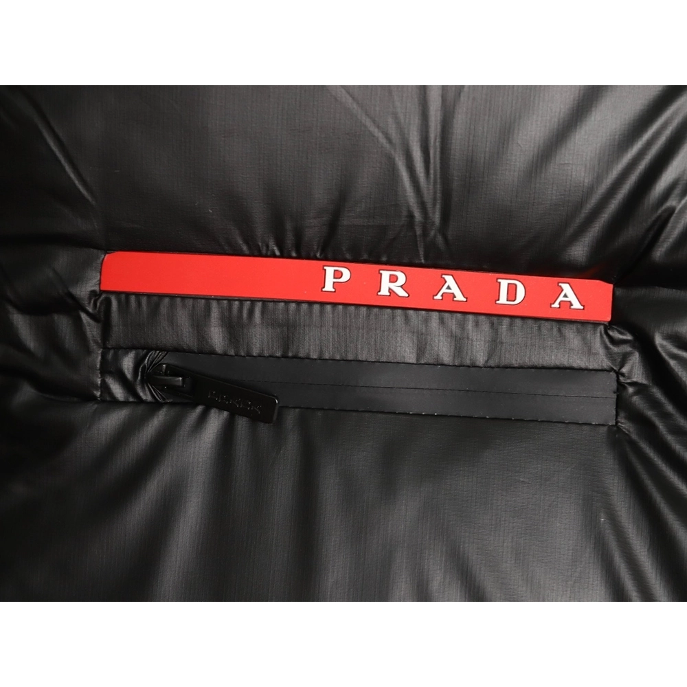 Prada red stripe down jacket,Prada