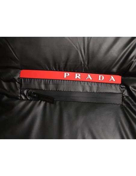 Prada red stripe down jacket,Prada
