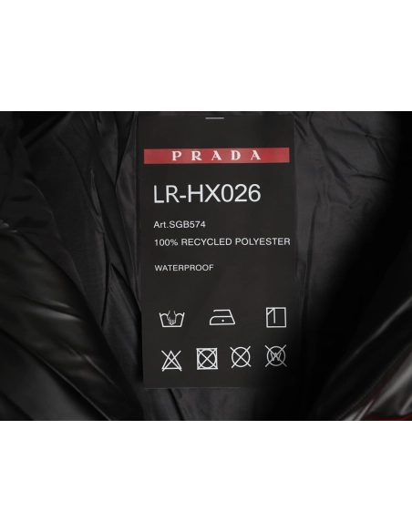 Prada red stripe down jacket,Prada