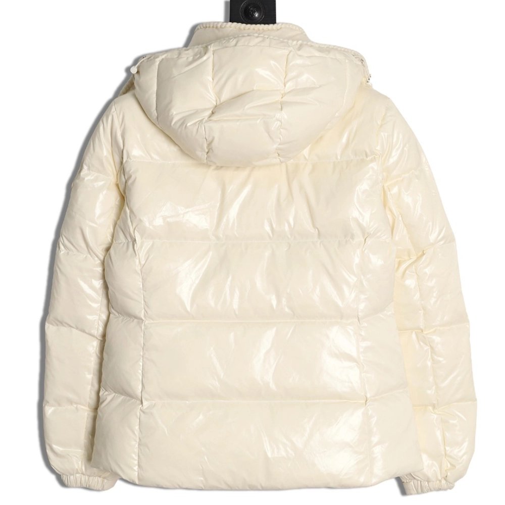 Moncler Glareins Womens Knitted Trim Hooded Cropped Down Jacket TSK1,Moncler