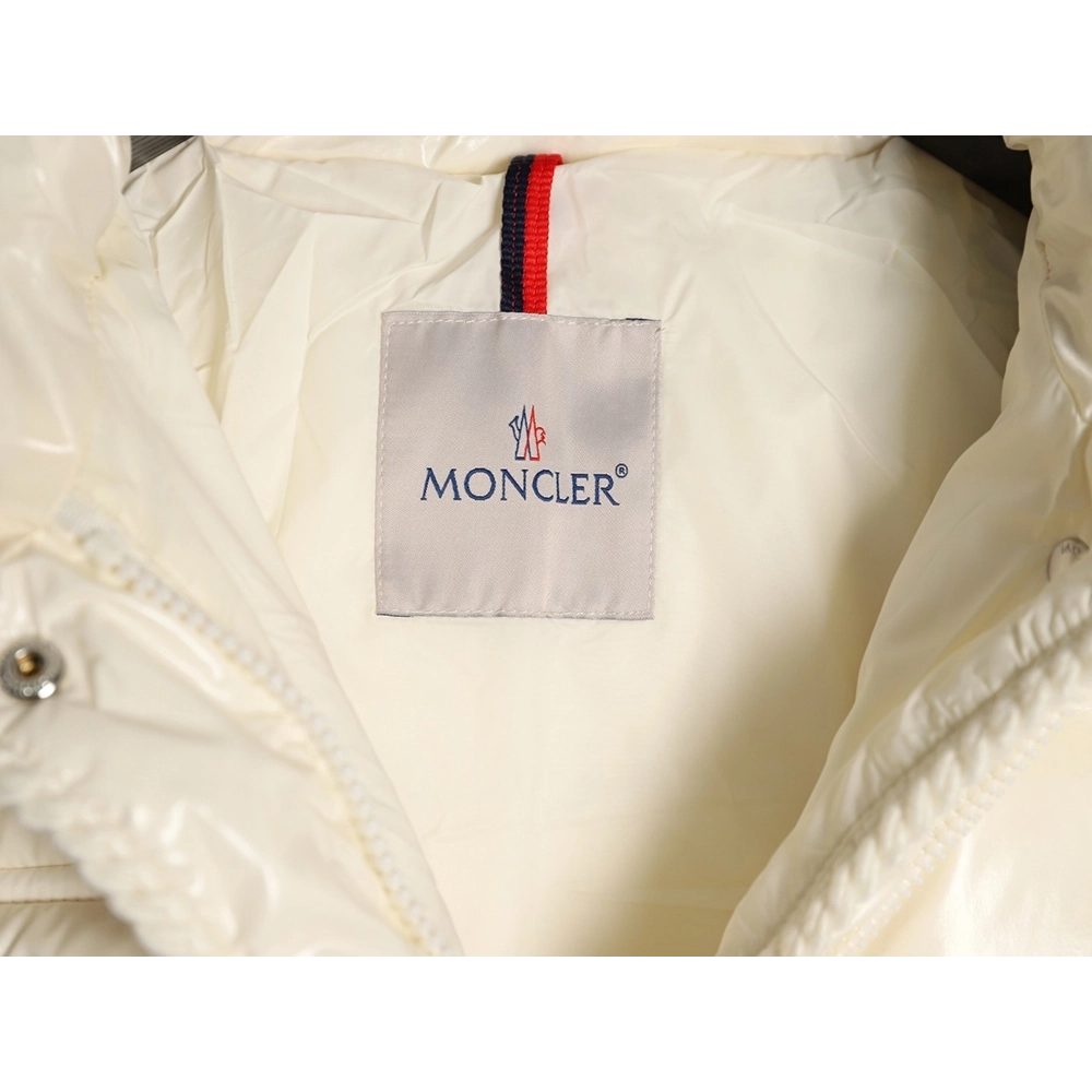 Moncler Glareins Womens Knitted Trim Hooded Cropped Down Jacket TSK1,Moncler