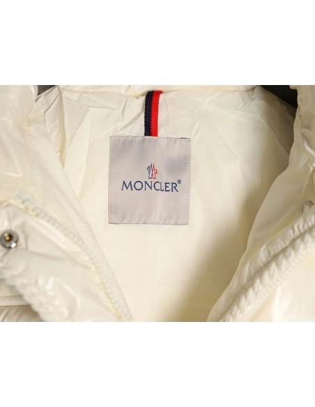 Moncler Glareins Womens Knitted Trim Hooded Cropped Down Jacket TSK1,Moncler