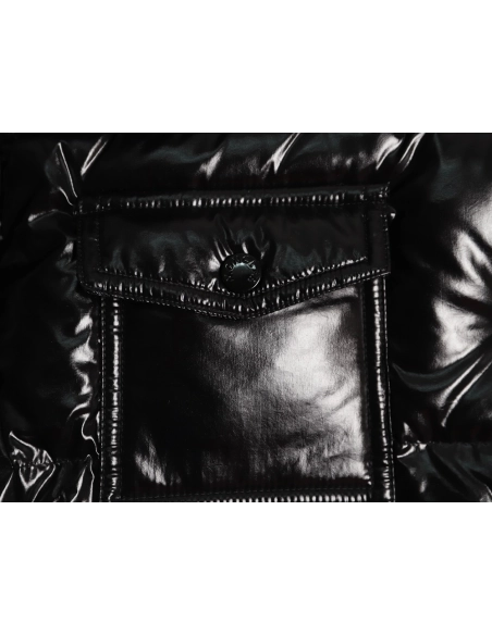 Moncler Glareins Womens Knitted Trim Hooded Cropped Down Jacket TSK2,Moncler