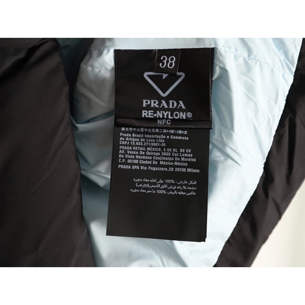 Prada Womens Triangle Logo Stand Collar Down Jacket TSK1,Prada