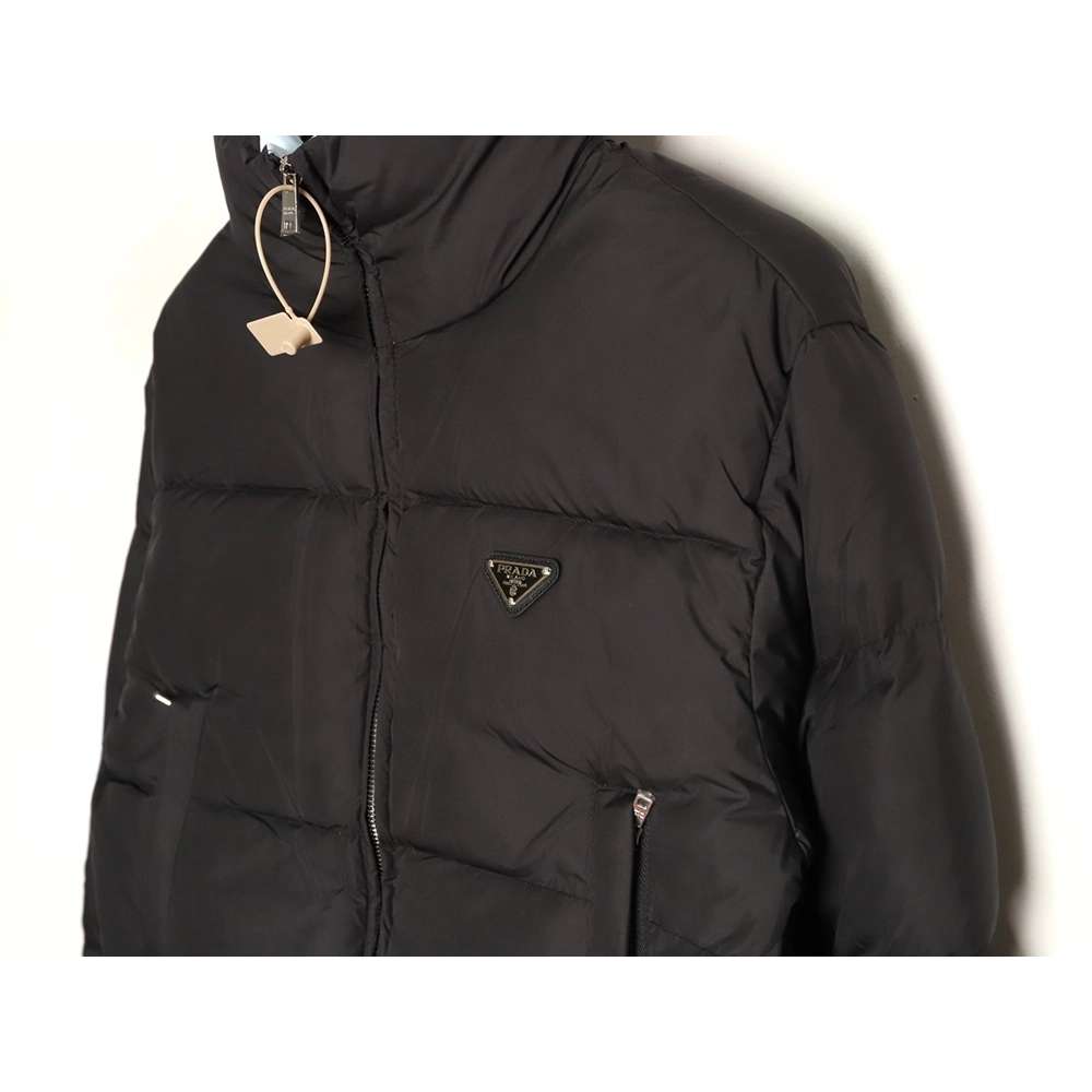 Prada Womens Triangle Logo Stand Collar Down Jacket TSK1,Prada