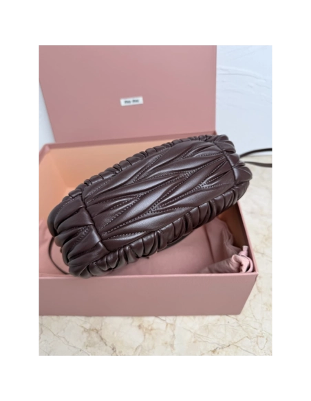Miu Miu Wander matelass¨¦ nappa leather hobo Bags 5BC125 23X13X7cm,Miu Miu Bags