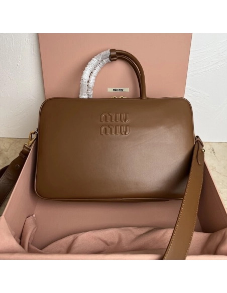Miu Miu Leather Bow Bags 5BB117 34.5X12X23cm,Miu Miu Bags