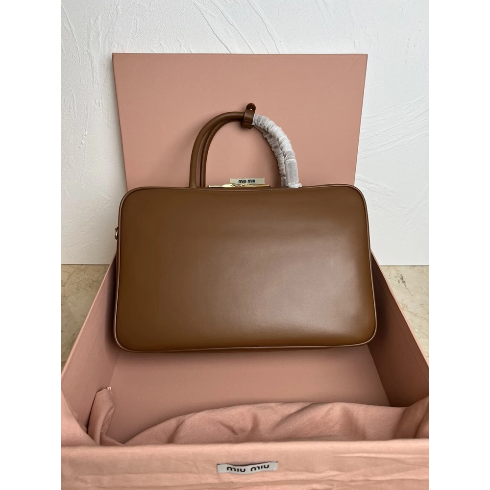 Miu Miu Leather Bow Bags 5BB117 34.5X12X23cm,Miu Miu Bags