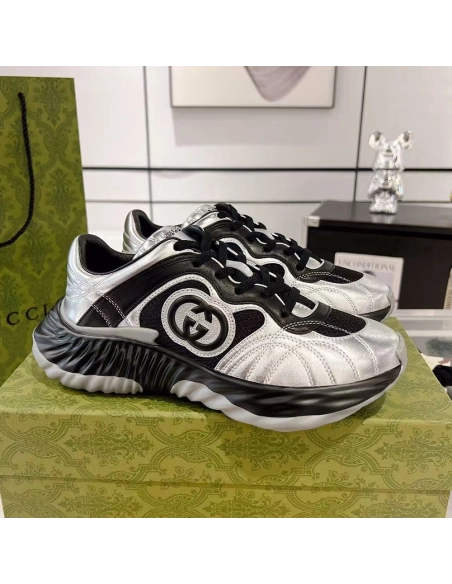 Gucci Ripple Leather Low-Top Casual Shoes,GUCCI SHOES