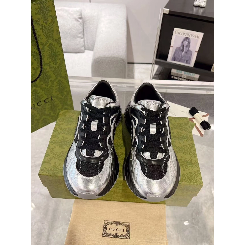 Gucci Ripple Leather Low-Top Casual Shoes,GUCCI SHOES