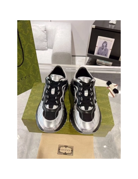 Gucci Ripple Leather Low-Top Casual Shoes,GUCCI SHOES