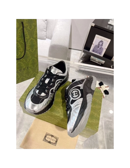 Gucci Ripple Leather Low-Top Casual Shoes,GUCCI SHOES