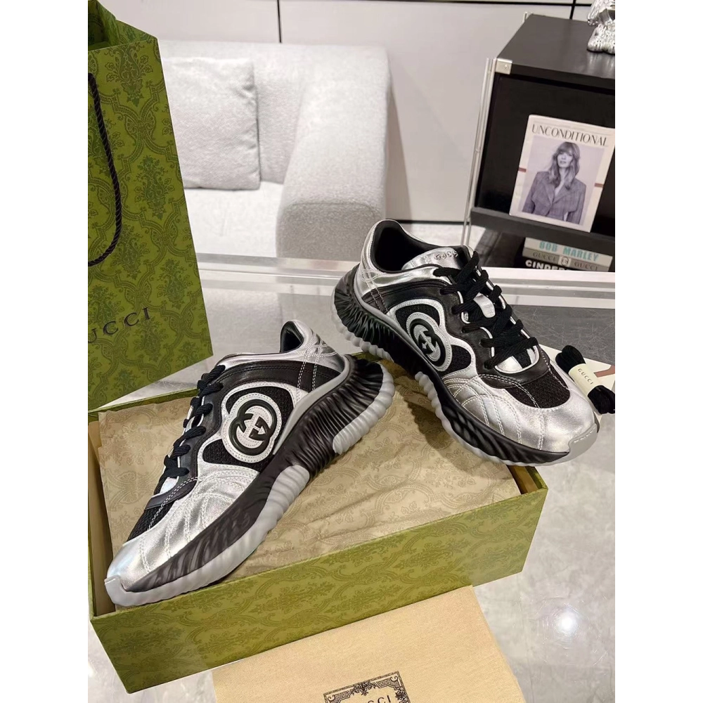 Gucci Ripple Leather Low-Top Casual Shoes,GUCCI SHOES