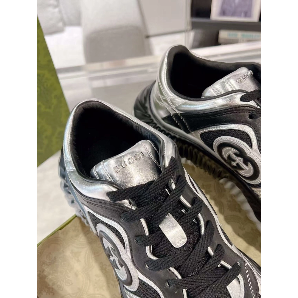 Gucci Ripple Leather Low-Top Casual Shoes,GUCCI SHOES