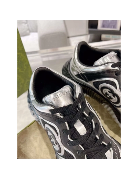 Gucci Ripple Leather Low-Top Casual Shoes,GUCCI SHOES