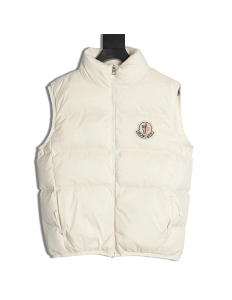 Moncler Alma Large Logo Down Vest,Moncler