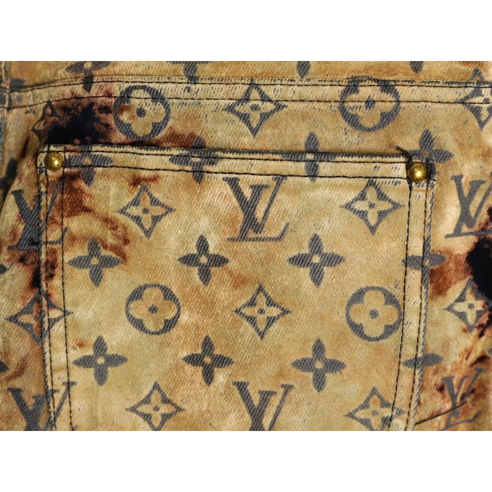 Louis Vuitton Campfire Flocked Jeans,Louis Vuitton