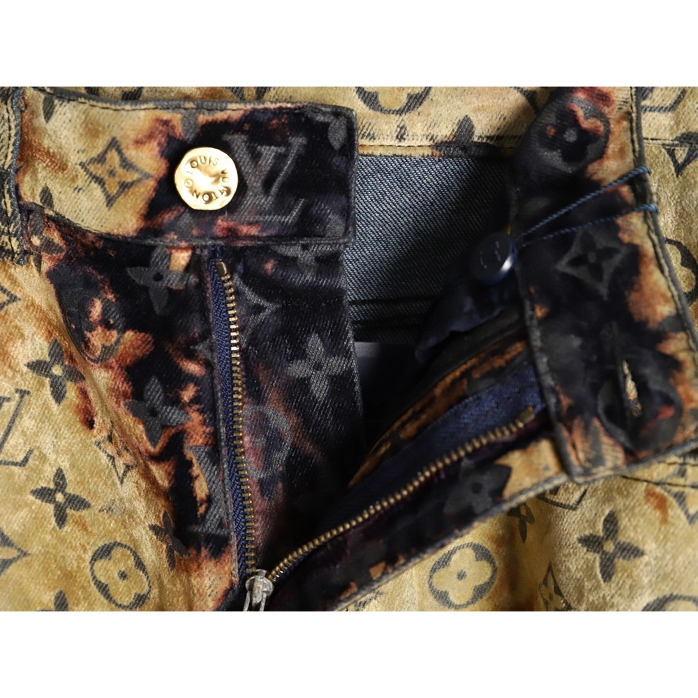 Louis Vuitton Campfire Flocked Jeans,Louis Vuitton