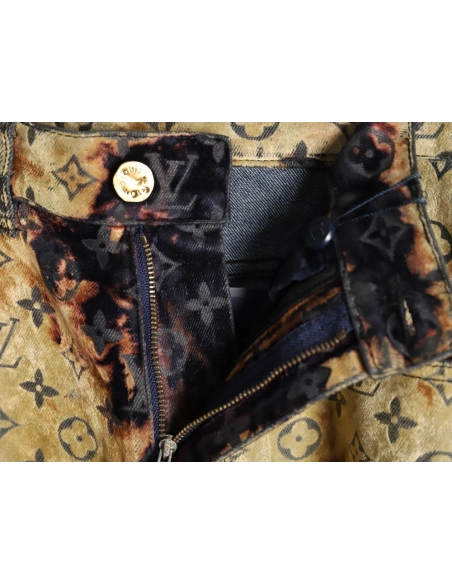 Louis Vuitton Campfire Flocked Jeans,Louis Vuitton