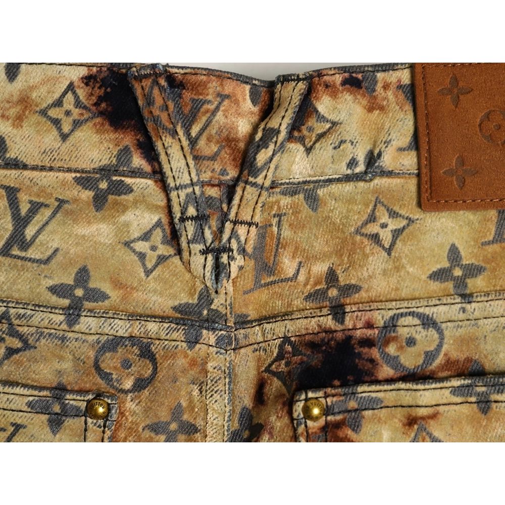 Louis Vuitton Campfire Flocked Jeans,Louis Vuitton
