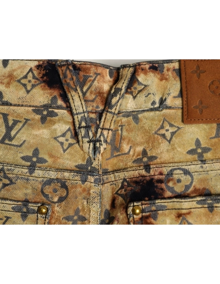 Louis Vuitton Campfire Flocked Jeans,Louis Vuitton