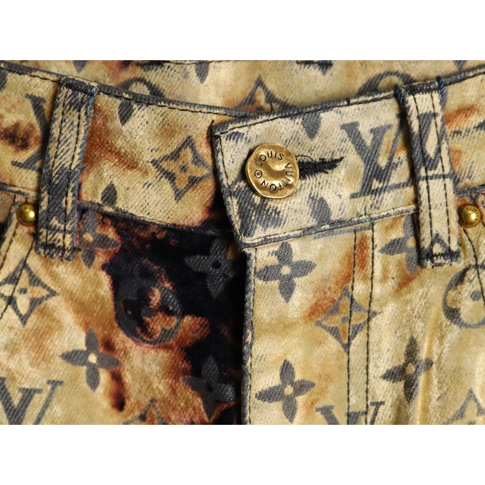 Louis Vuitton Campfire Flocked Jeans,Louis Vuitton