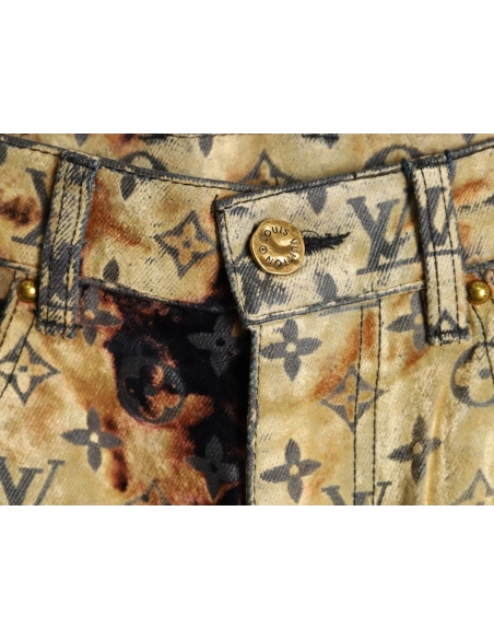 Louis Vuitton Campfire Flocked Jeans,Louis Vuitton