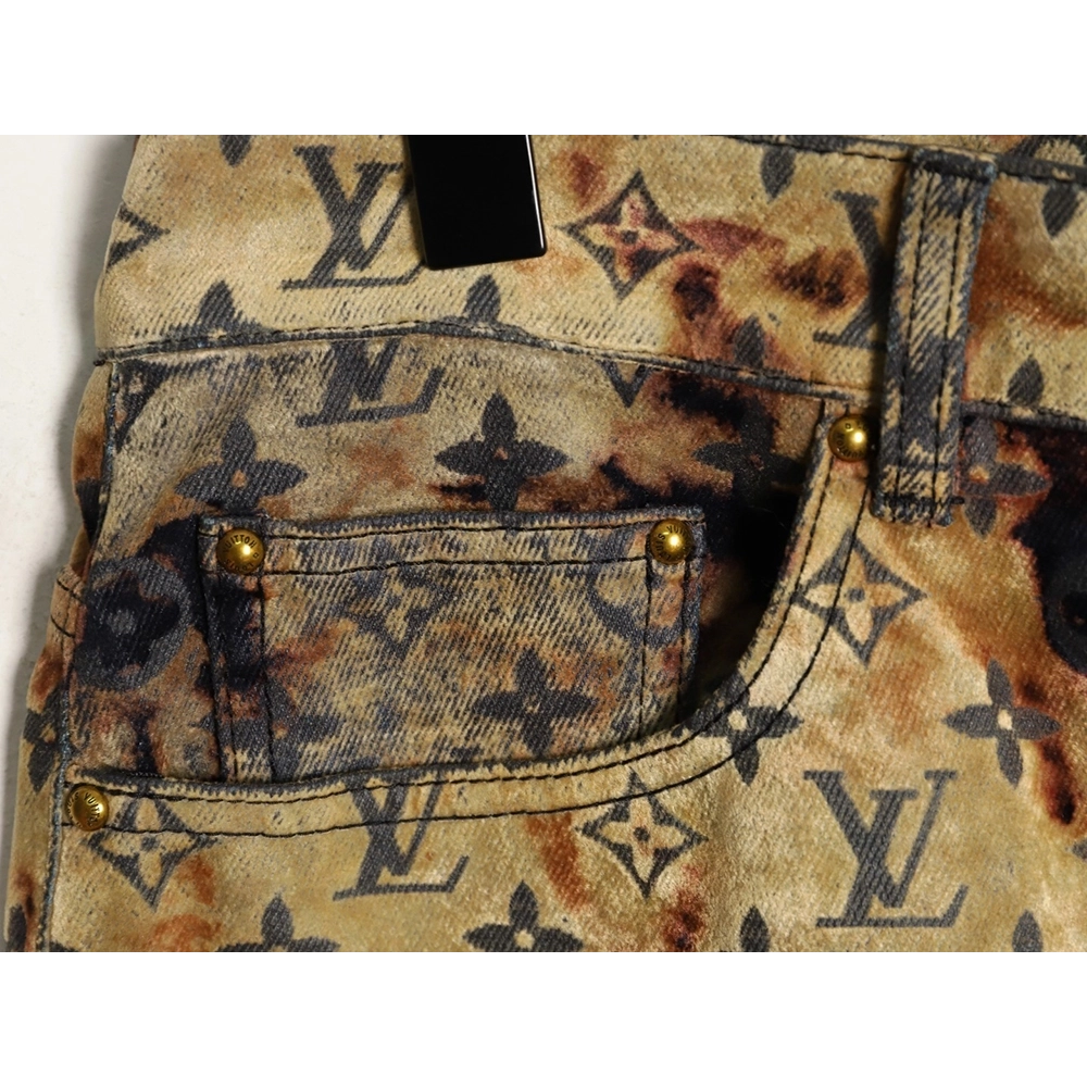 Louis Vuitton Campfire Flocked Jeans,Louis Vuitton