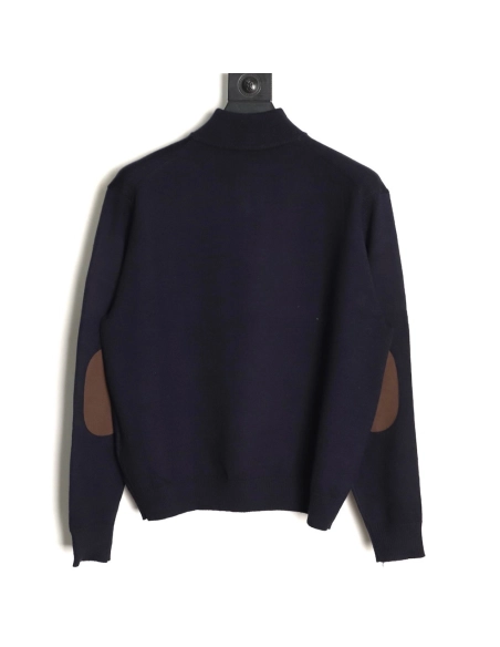 Miu Miu small logo half-zip stand-up collar sweater,Miu Miu