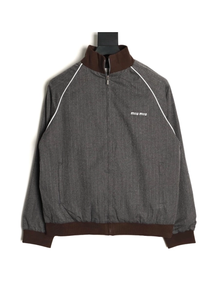 Miu Miu pinstriped zip-up jacket,Miu Miu