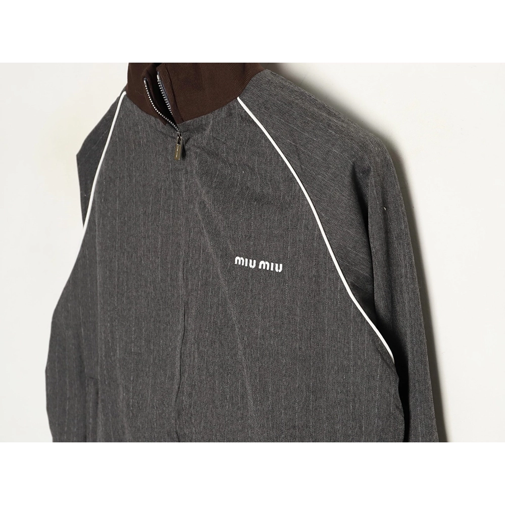 Miu Miu pinstriped zip-up jacket,Miu Miu