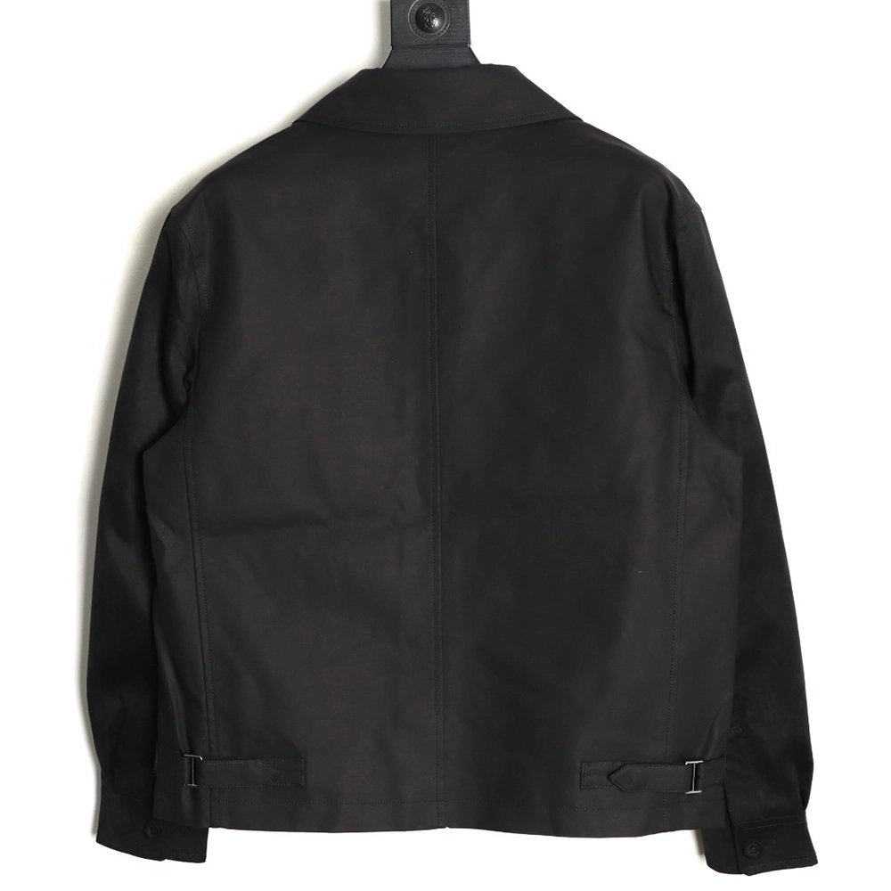 Dior rectangular logo lambskin leather jacket,Dior