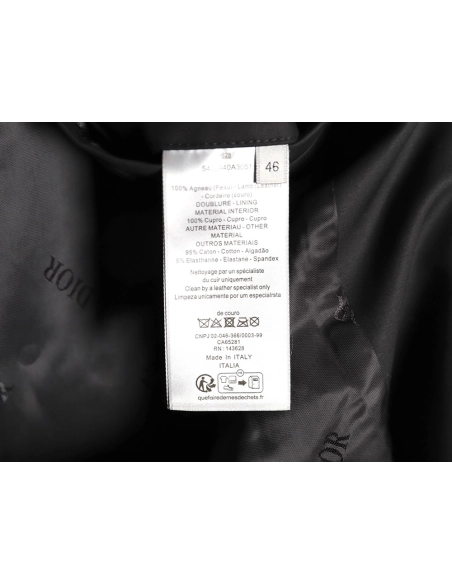 Dior rectangular logo lambskin leather jacket,Dior