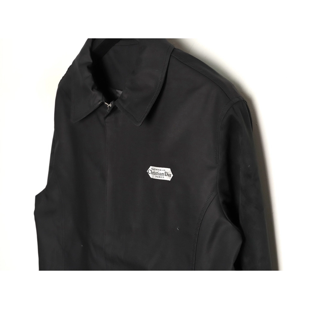 Dior rectangular logo lambskin leather jacket,Dior