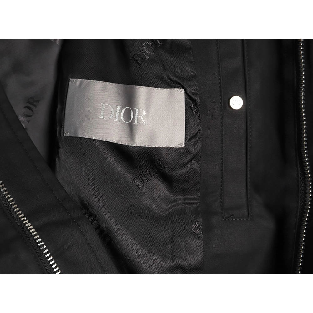Dior rectangular logo lambskin leather jacket,Dior