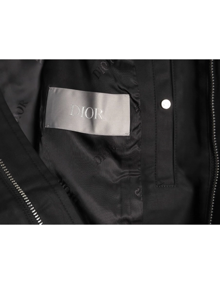 Dior rectangular logo lambskin leather jacket,Dior