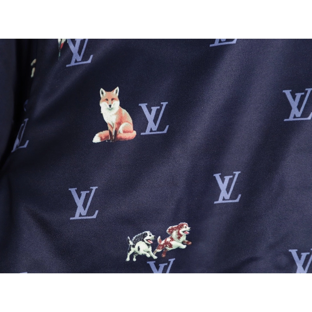 Louis Vuitton Animal Print Corduroy Jacket with Lapel,Louis Vuitton