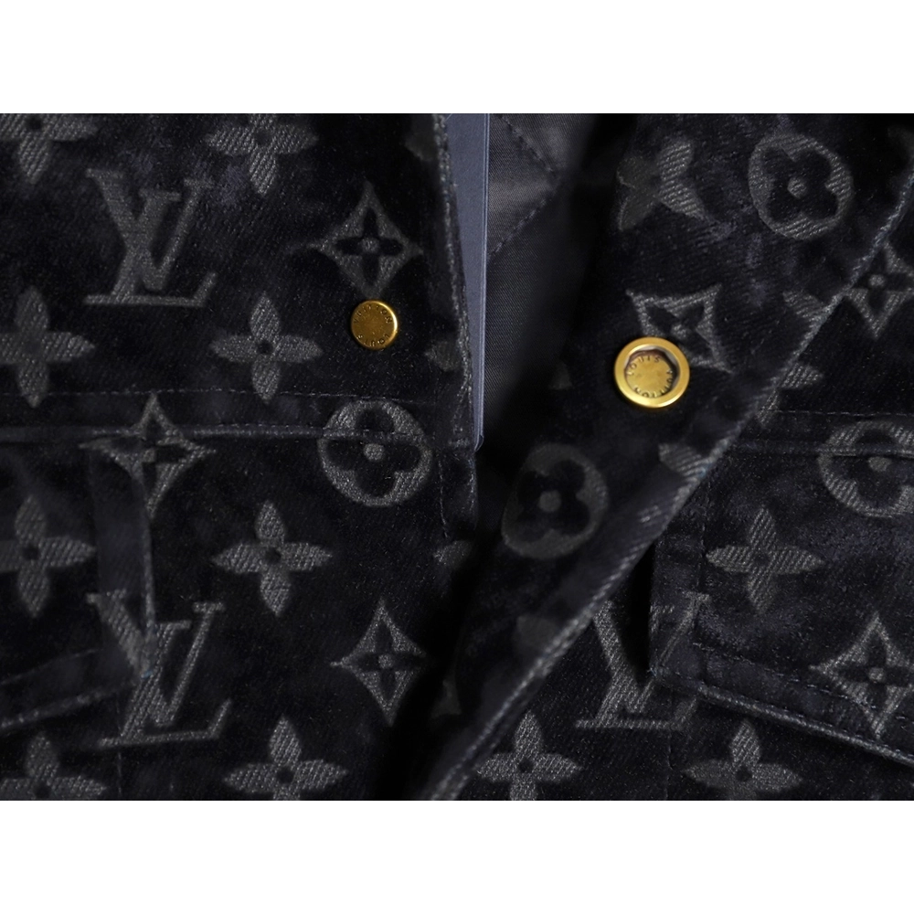 Louis Vuitton Campfire Flocked Denim Jacket,Louis Vuitton