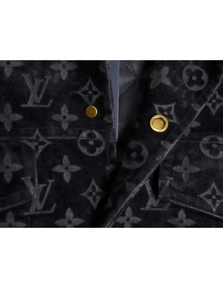 Louis Vuitton Campfire Flocked Denim Jacket,Louis Vuitton