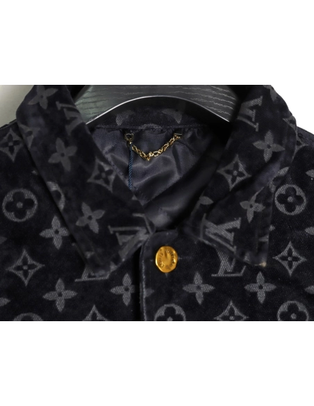 Louis Vuitton Campfire Flocked Denim Jacket,Louis Vuitton
