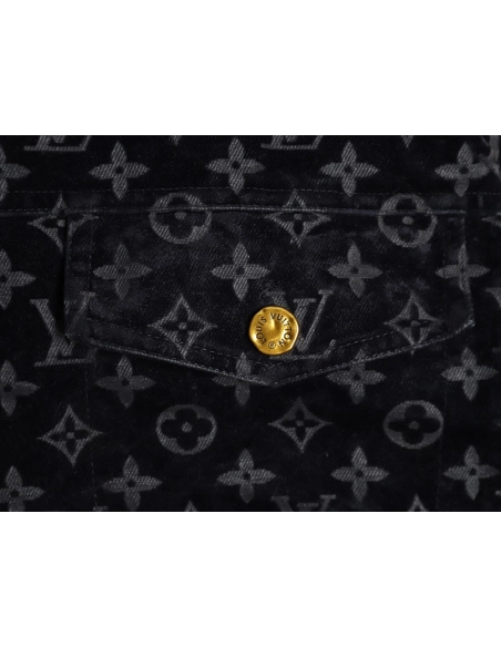 Louis Vuitton Campfire Flocked Denim Jacket,Louis Vuitton