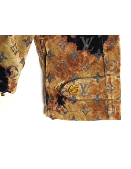 Louis Vuitton Campfire Flocked Denim Jacket,Louis Vuitton