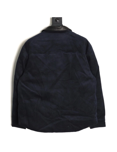 Miu Miu Corduroy Down Jacket with Leather Collar,Miu Miu