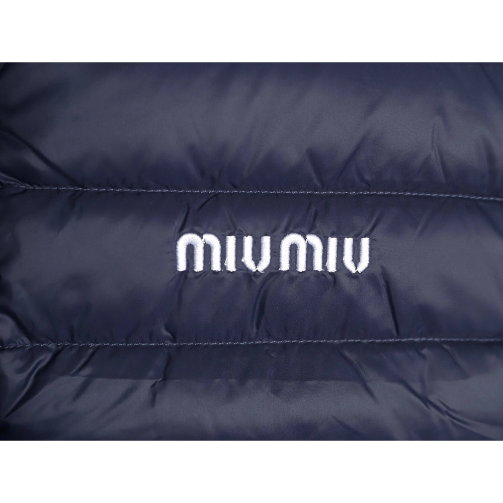 Miu Miu Letter Embroidered Rib Down Vest,Miu Miu