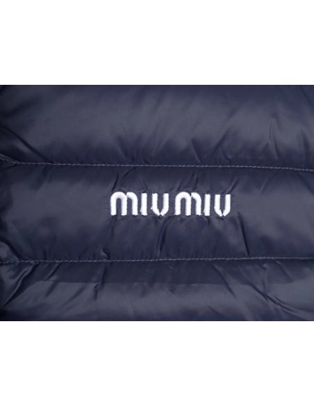 Miu Miu Letter Embroidered Rib Down Vest,Miu Miu