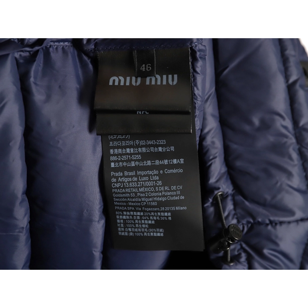 Miu Miu Letter Embroidered Rib Down Vest,Miu Miu