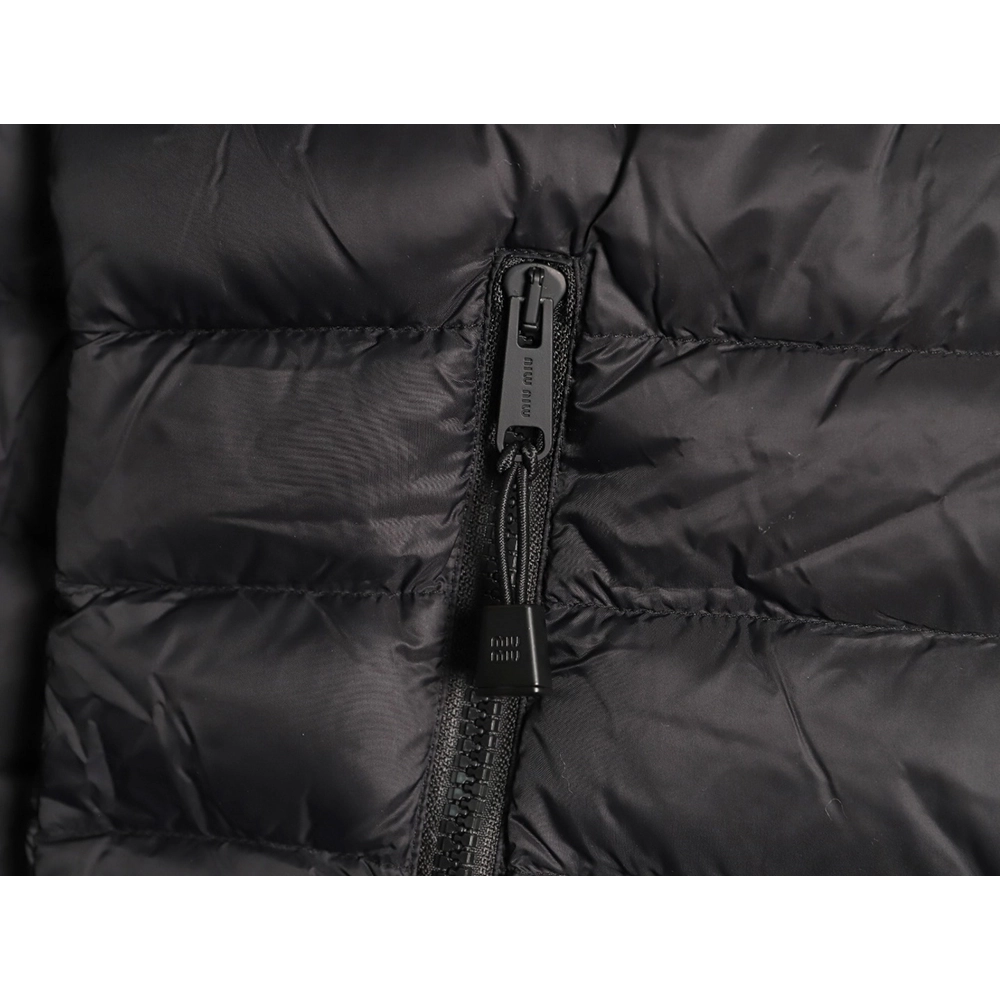 Miu Miu letter embroidered hooded down jacket TSK1,Miu Miu