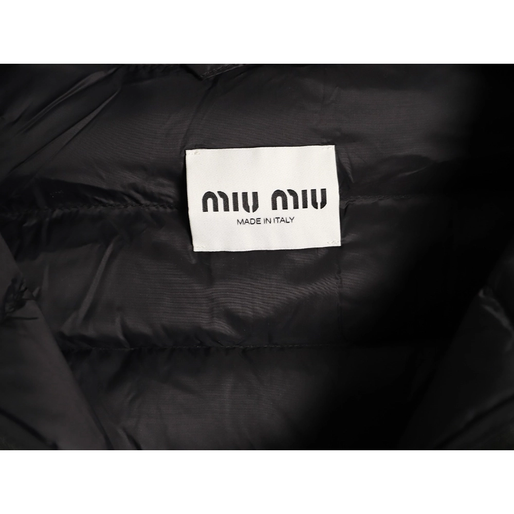 Miu Miu letter embroidered hooded down jacket TSK1,Miu Miu