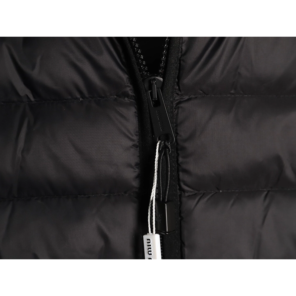 Miu Miu letter embroidered hooded down jacket TSK1,Miu Miu